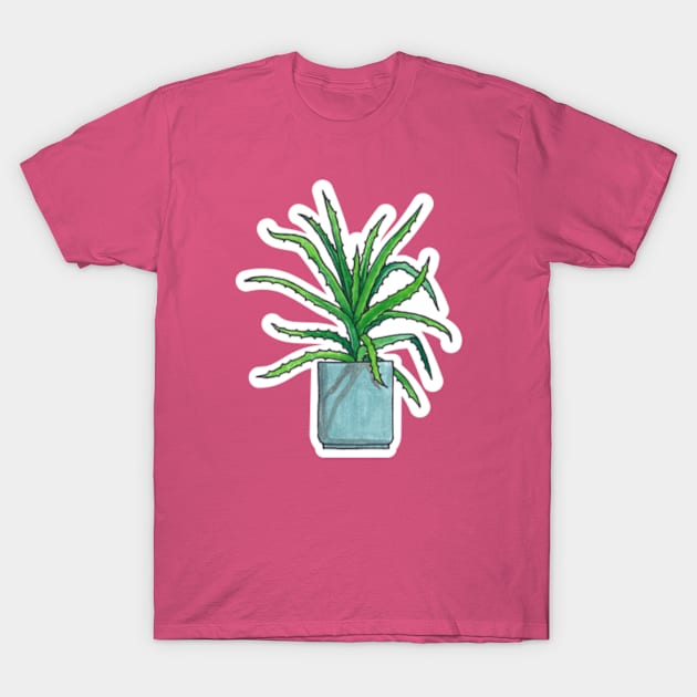 Aloe Vera - Houseplant Watercolour T-Shirt by tomnapper